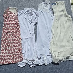 Lot Of 4 Ladies Designer Tops Size Medium White, Cream, Red